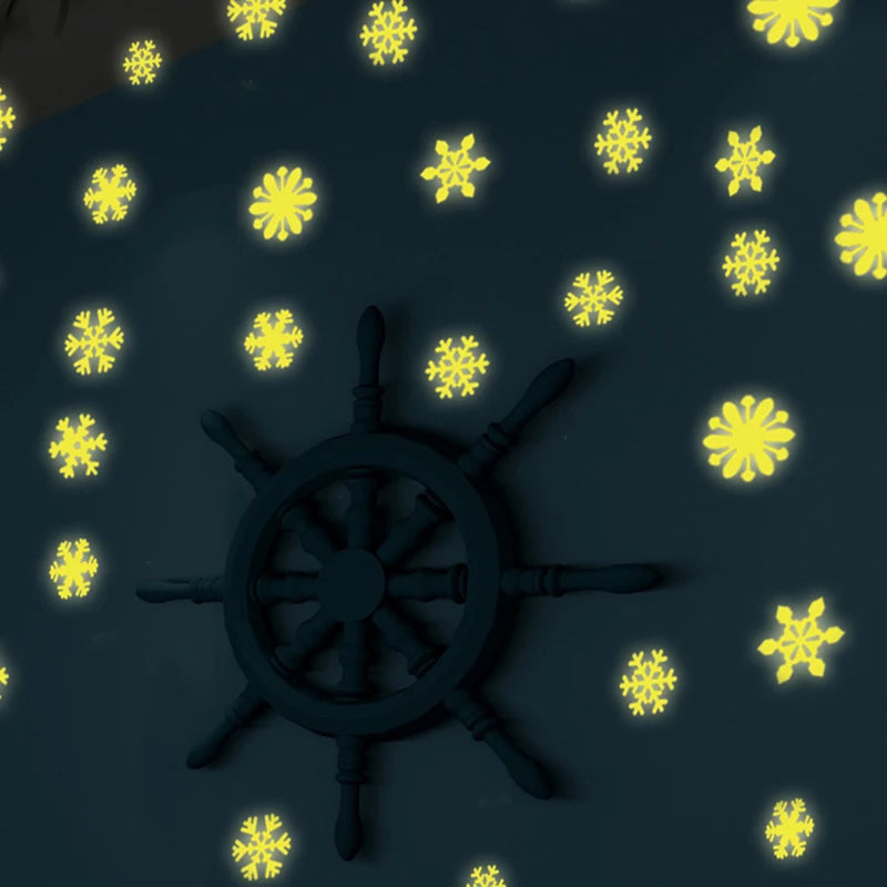 Fiocchi dei Neve Fluorescenti - 3D Sticker da incollare - 50 pezzi